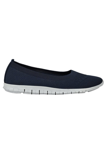 Footwear, Women Footwear, Navy Blue Ballerinas