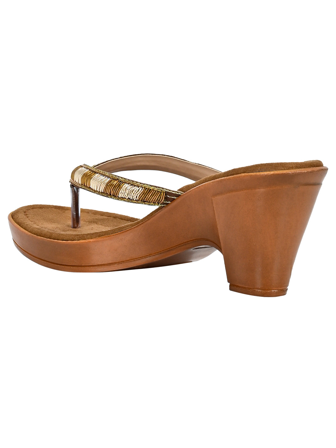 Footwear, Women Footwear, Golden Sandals