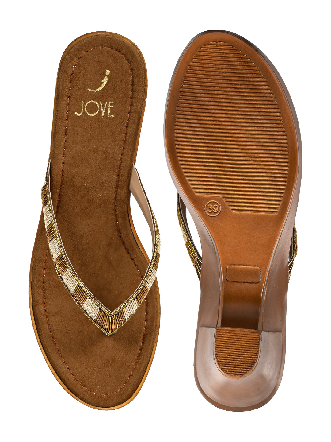 Footwear, Women Footwear, Golden Sandals