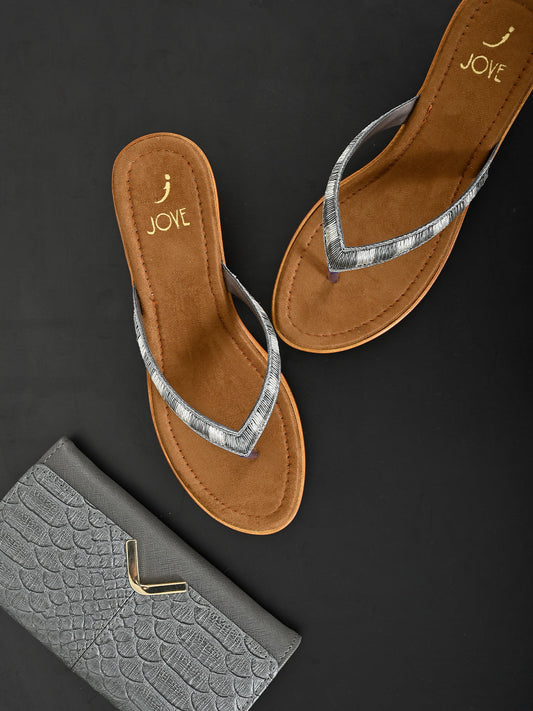 Footwear, Women Footwear, Silver Sandals