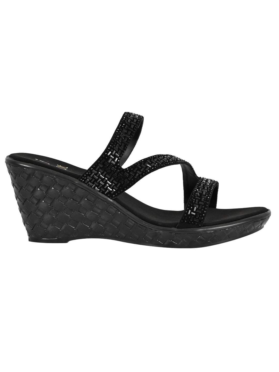 Footwear, Women Footwear, Black Wedges