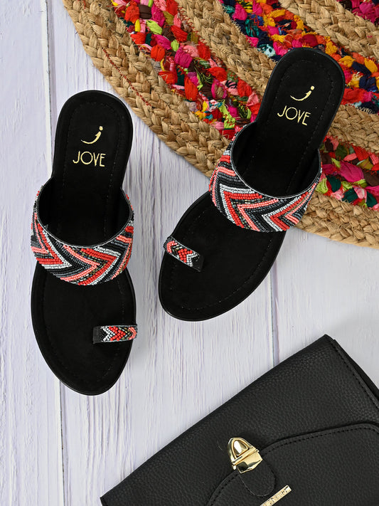 Footwear, Women Footwear, Black Sandals