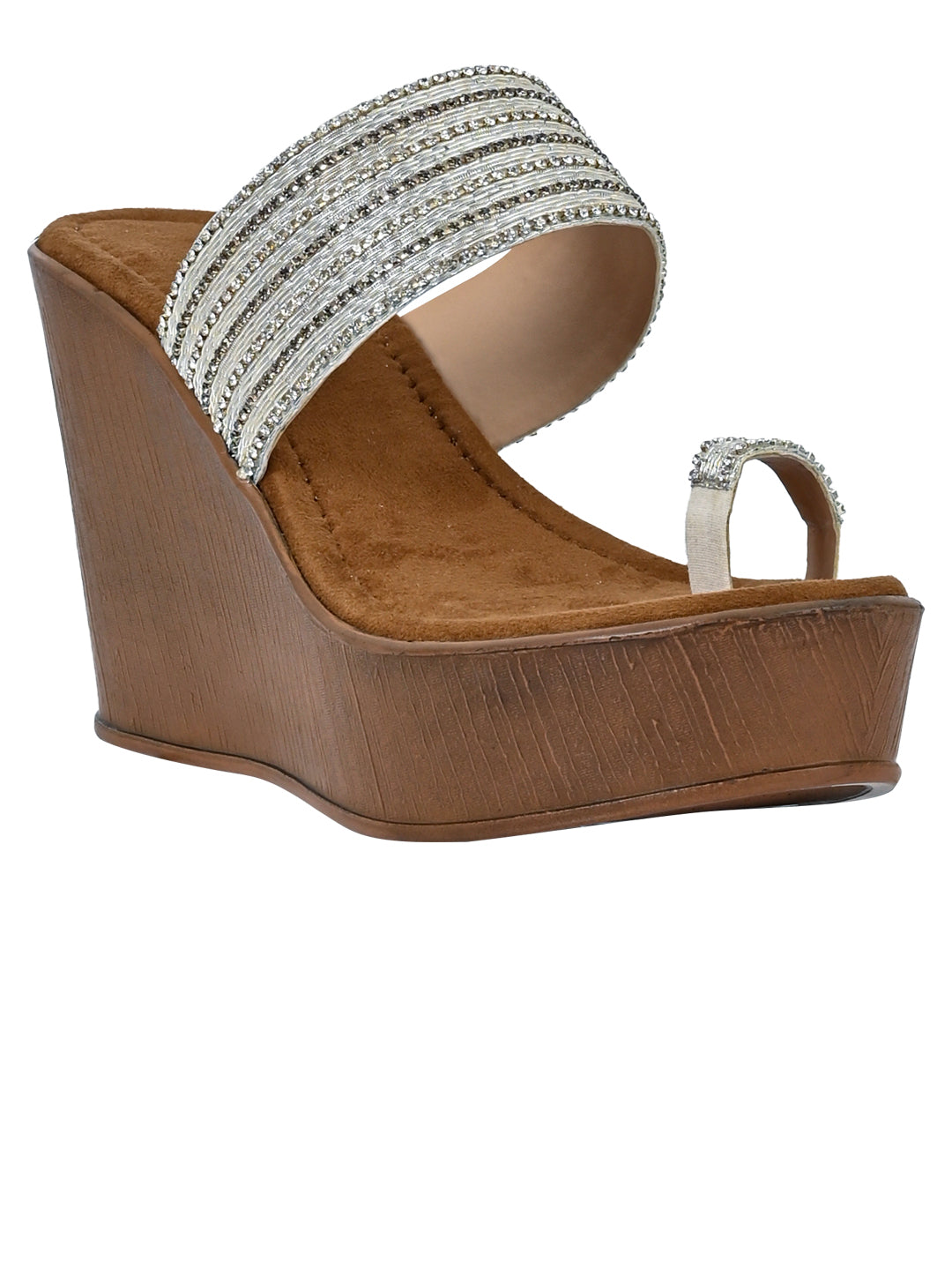 Footwear, Women Footwear, SILVER, Heel Wedges