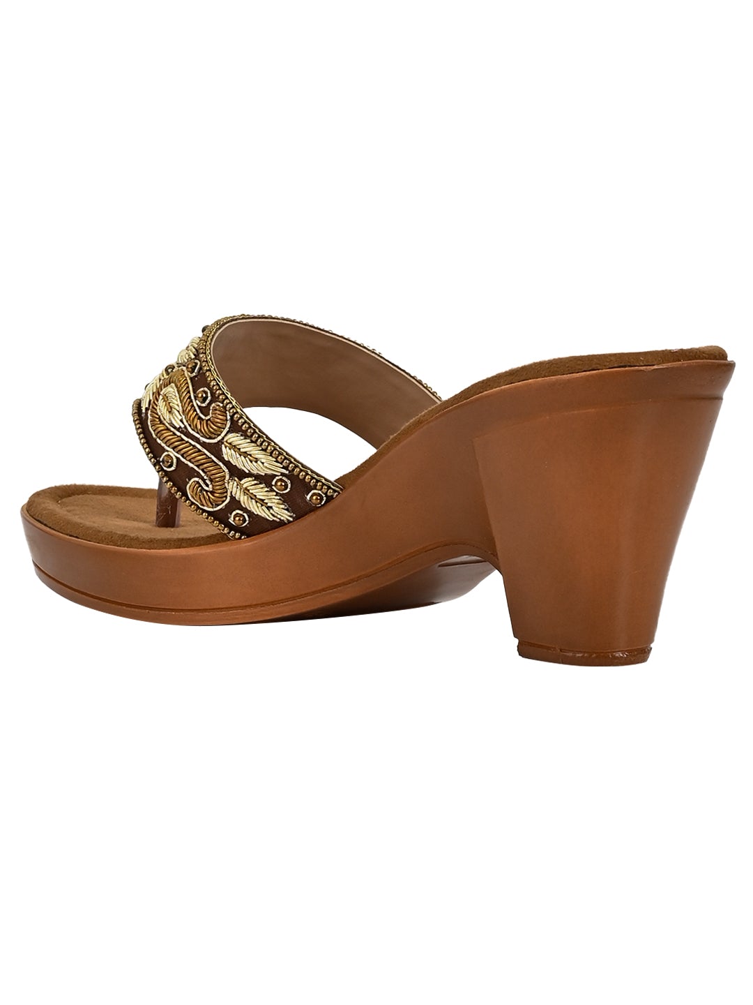 Footwear, Women Footwear, Golden Sandals