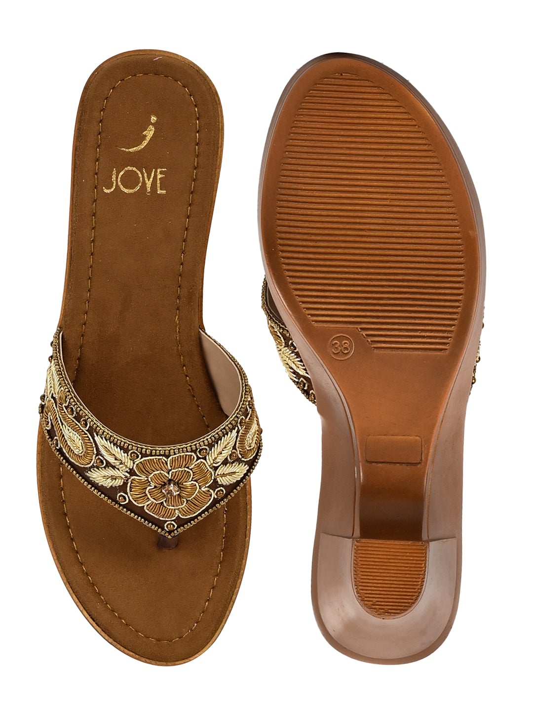 Footwear, Women Footwear, Golden Sandals