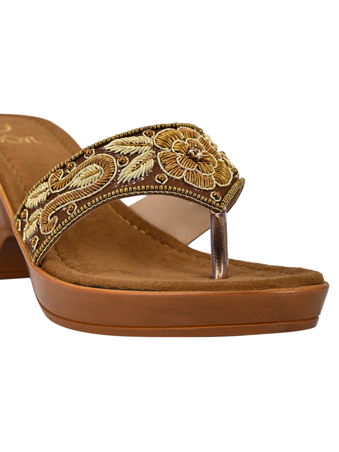 Footwear, Women Footwear, Golden Sandals