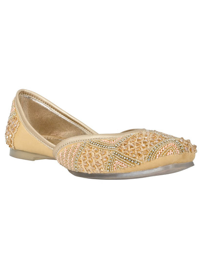 Footwear, Women Footwear, Golden Mojaris