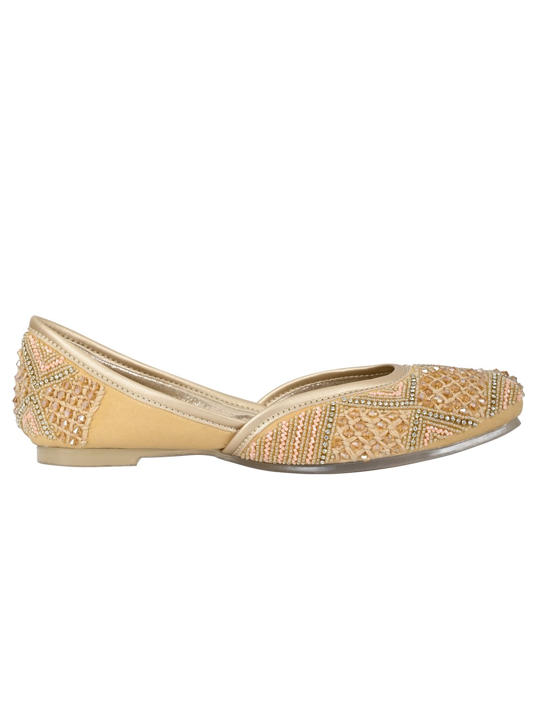 Footwear, Women Footwear, Golden Mojaris