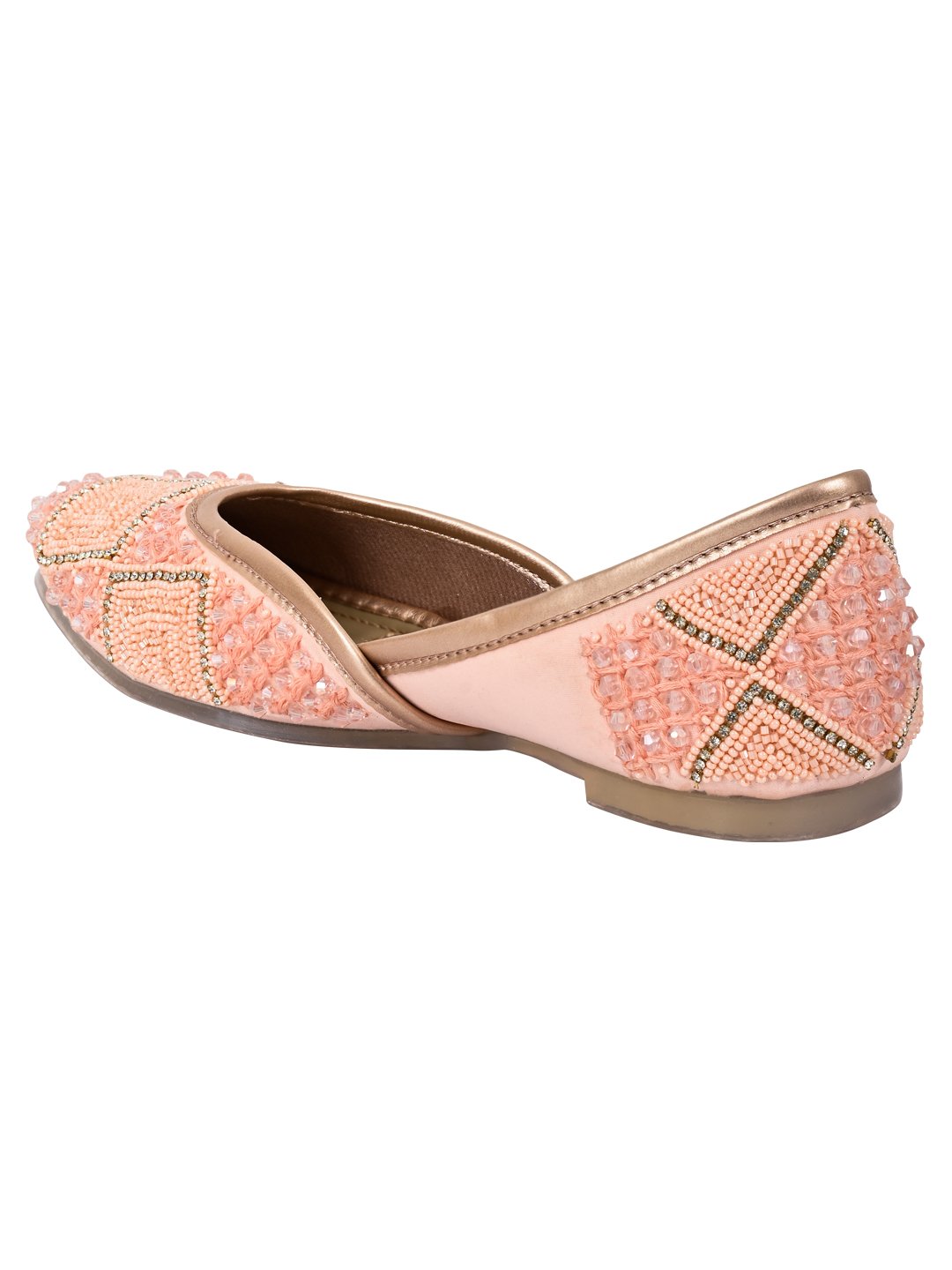 Footwear, Women Footwear, Peach Mojaris