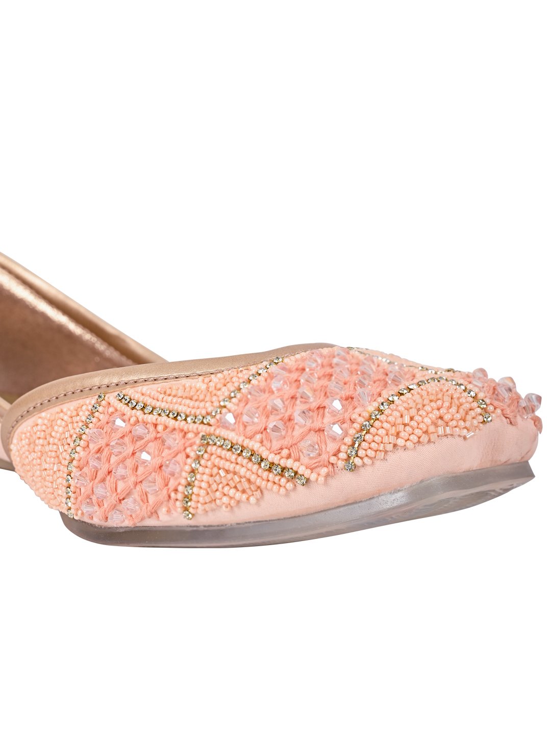 Footwear, Women Footwear, Peach Mojaris