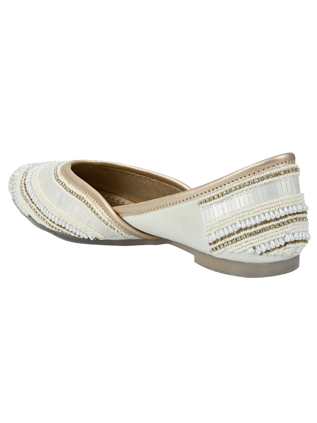 Footwear, Women Footwear, Cream Mojaris