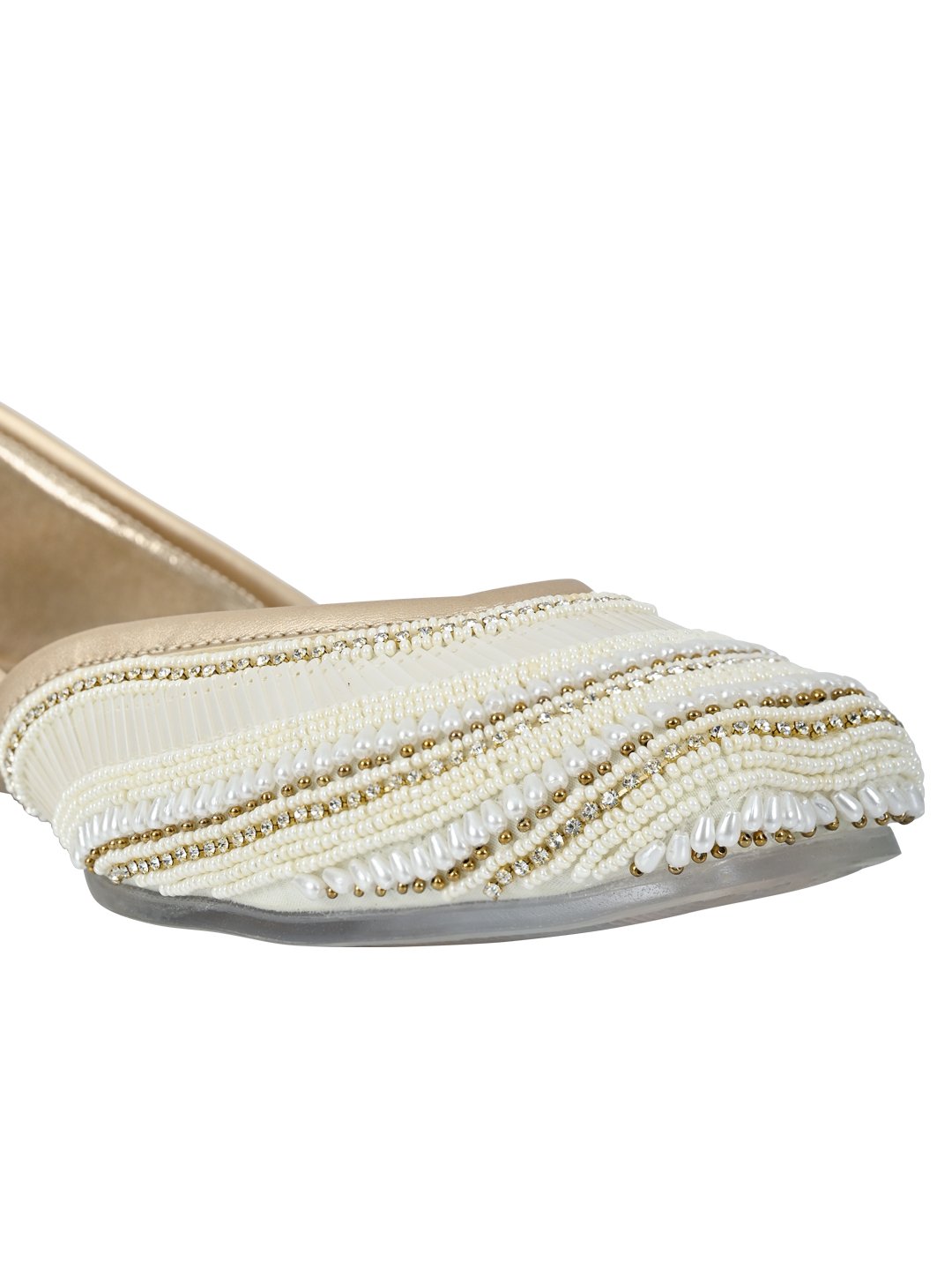 Footwear, Women Footwear, Cream Mojaris