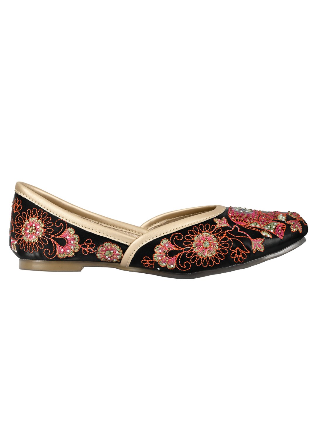 Footwear, Women Footwear, Black Mojaris