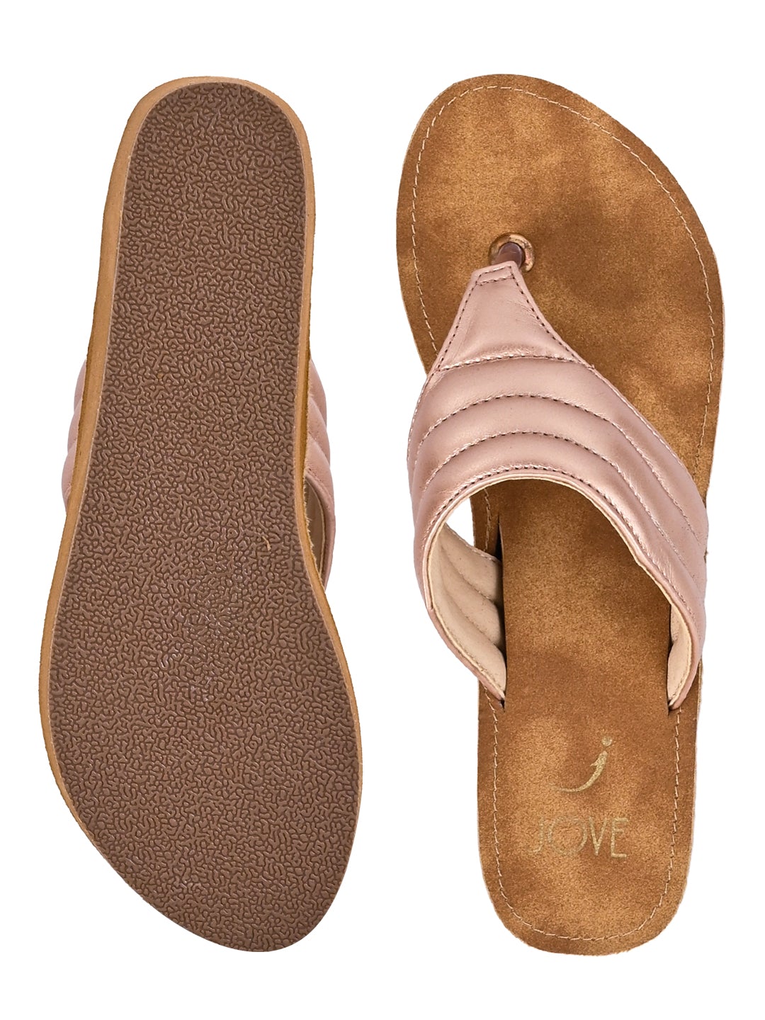 Footwear, Women Footwear, Rose Gold Sandals