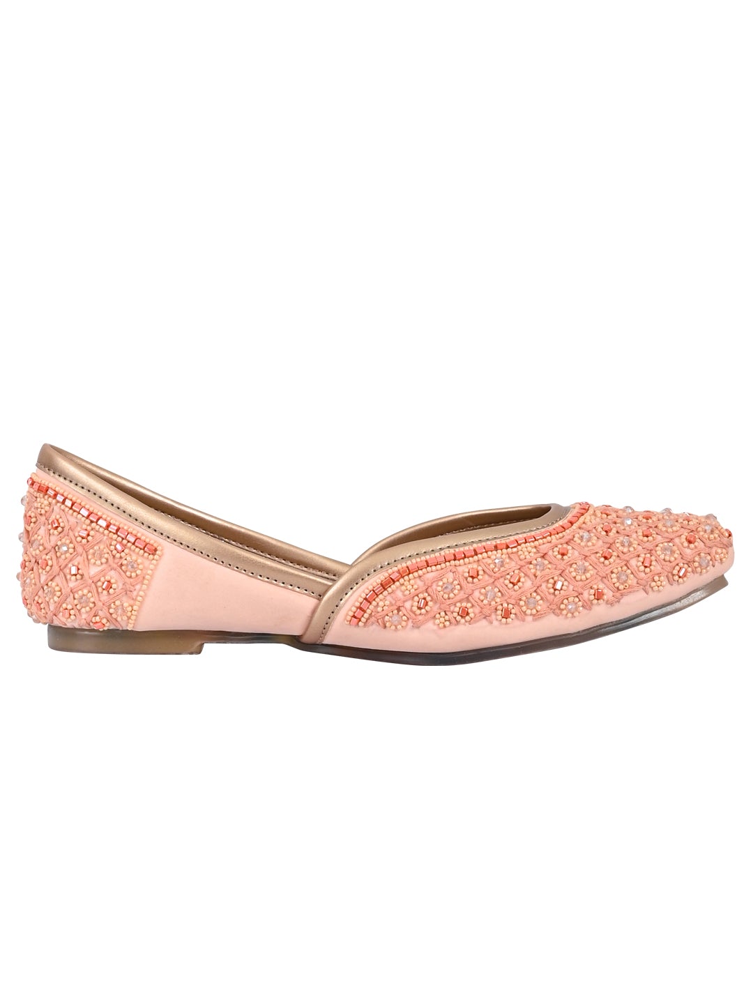 Footwear, Women Footwear, Pink Mojaris