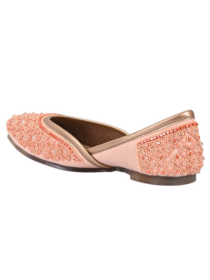 Footwear, Women Footwear, Pink Mojaris