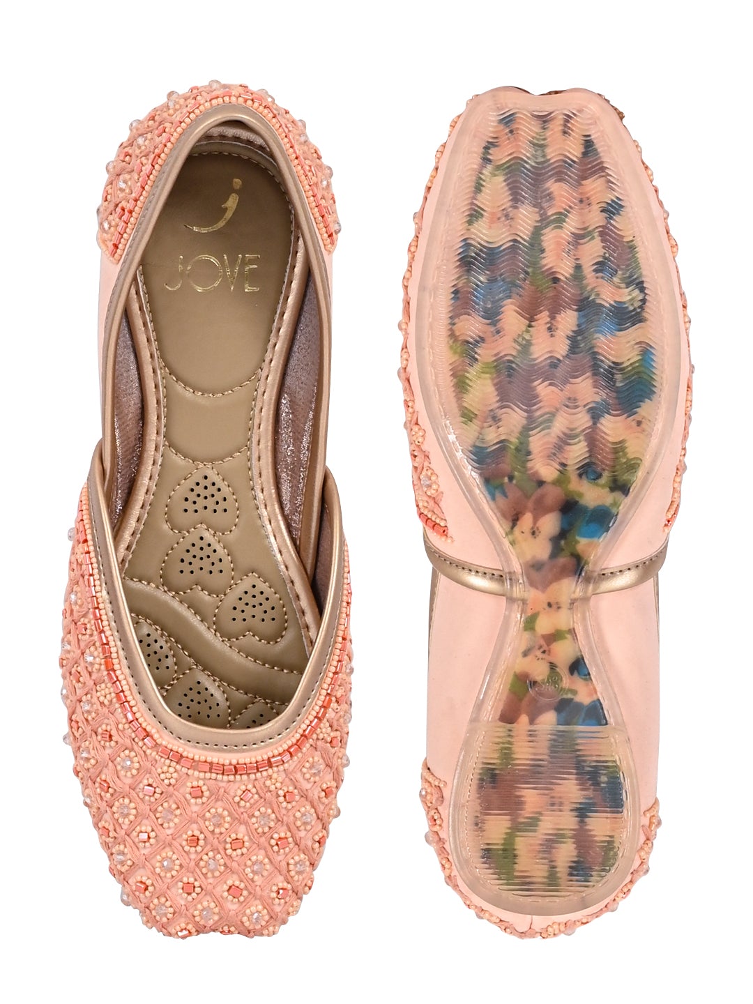 Footwear, Women Footwear, Pink Mojaris