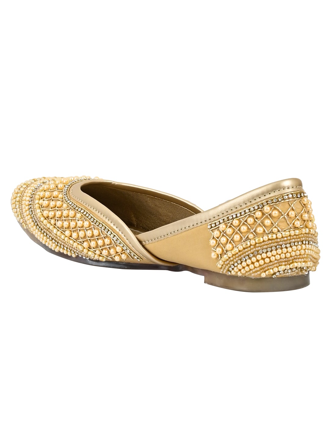 Footwear, Women Footwear, Golden Mojaris