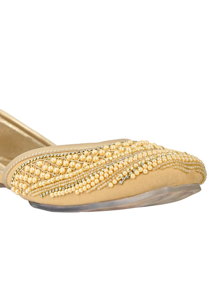 Footwear, Women Footwear, Golden Mojaris