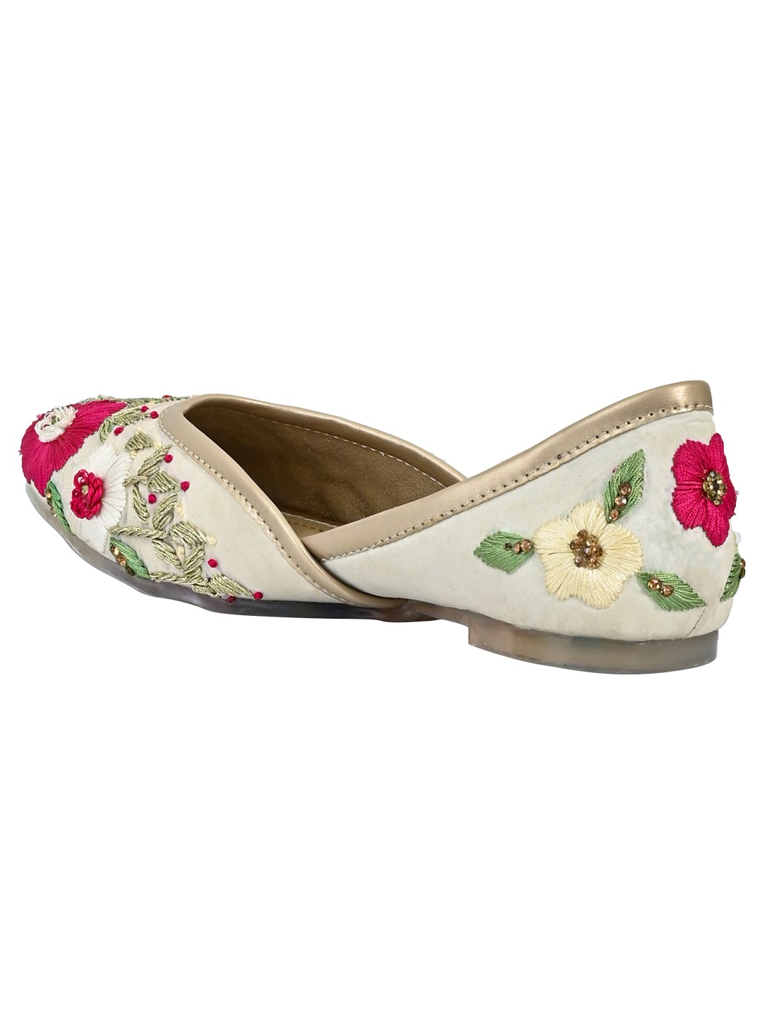 Footwear, Women Footwear, Cream Mojaris