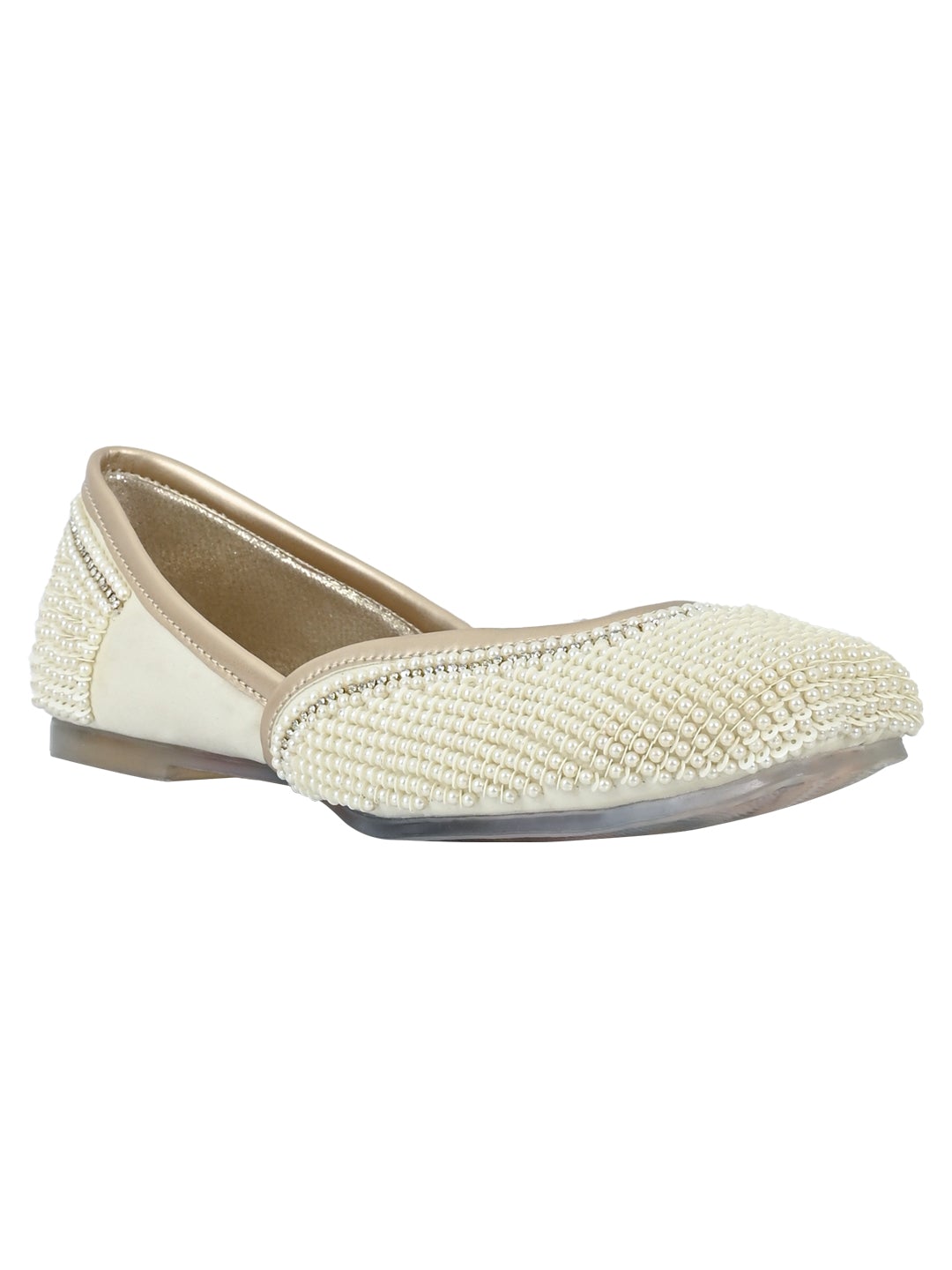 Footwear, Women Footwear, White Mojaris