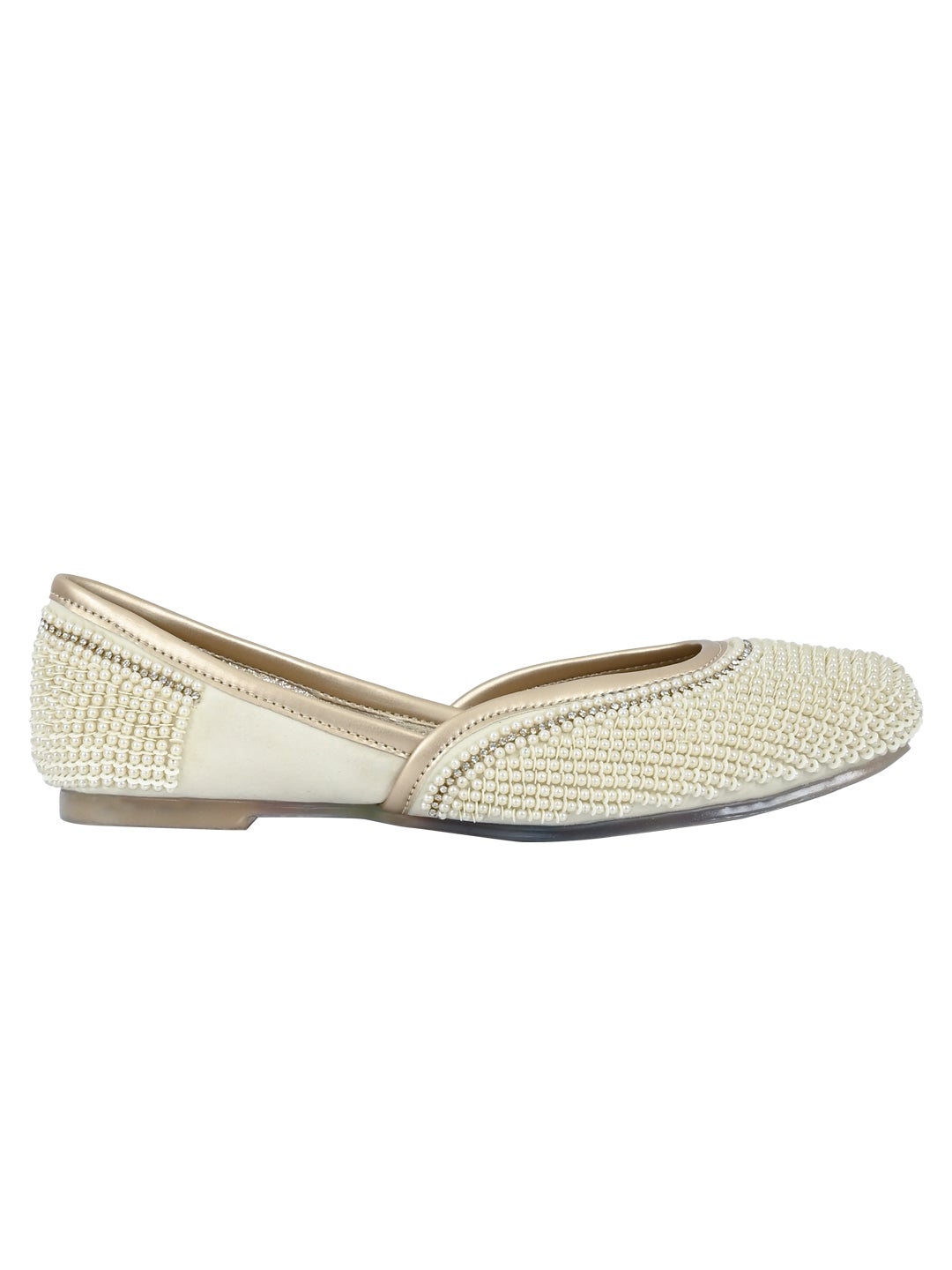 Footwear, Women Footwear, White Mojaris