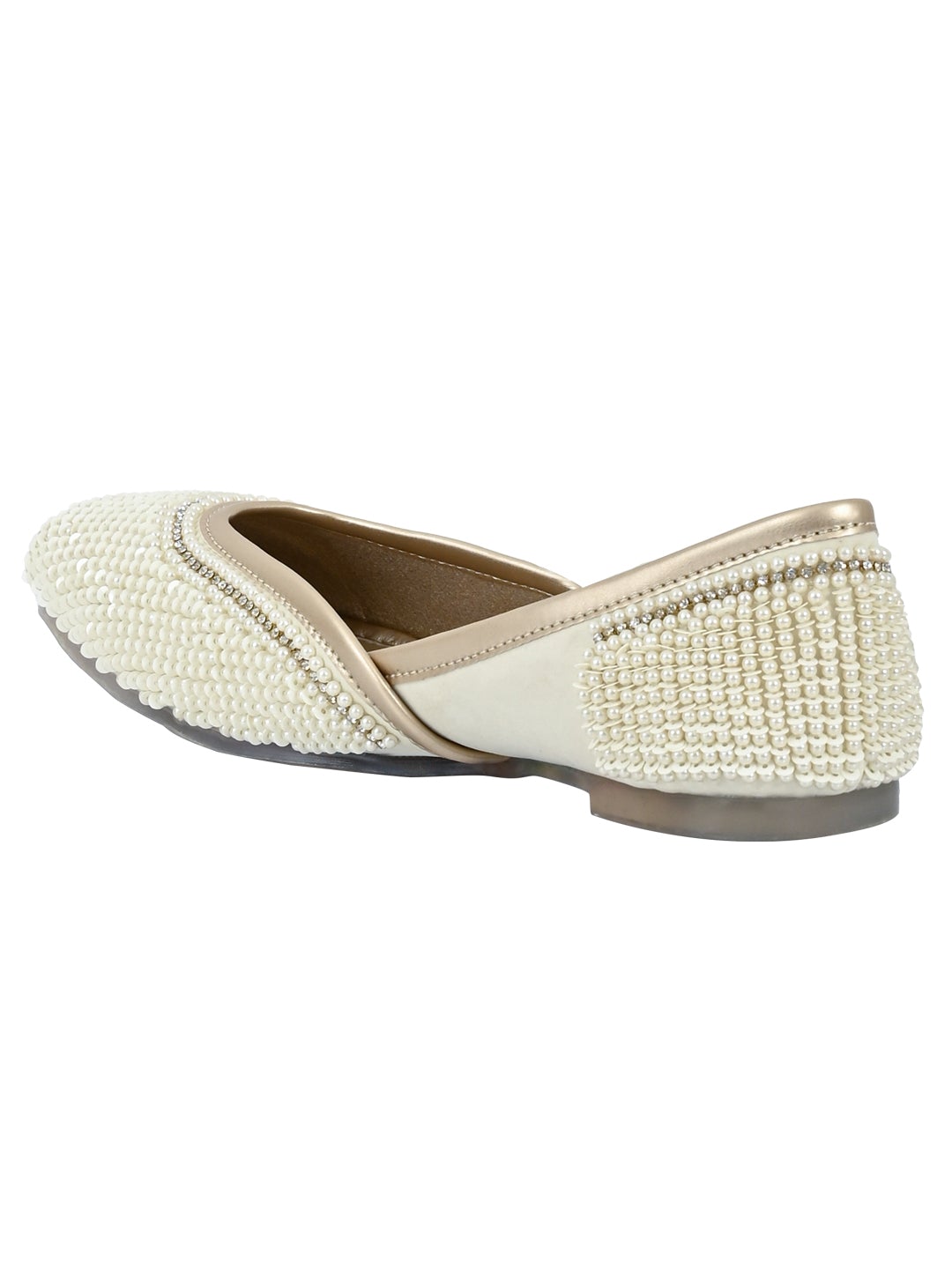 Footwear, Women Footwear, White Mojaris