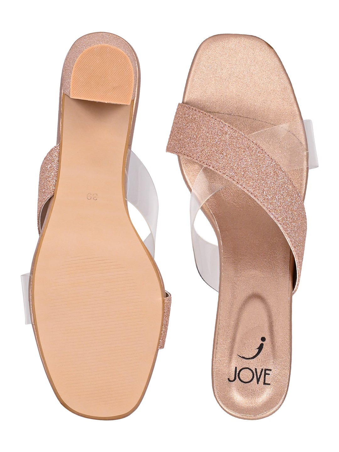 Footwear, Women Footwear, Rose Gold Sandals