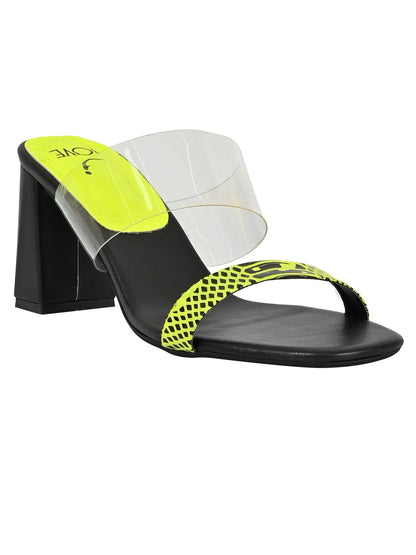 Footwear, Women Footwear, Fluorescent Green Sandals