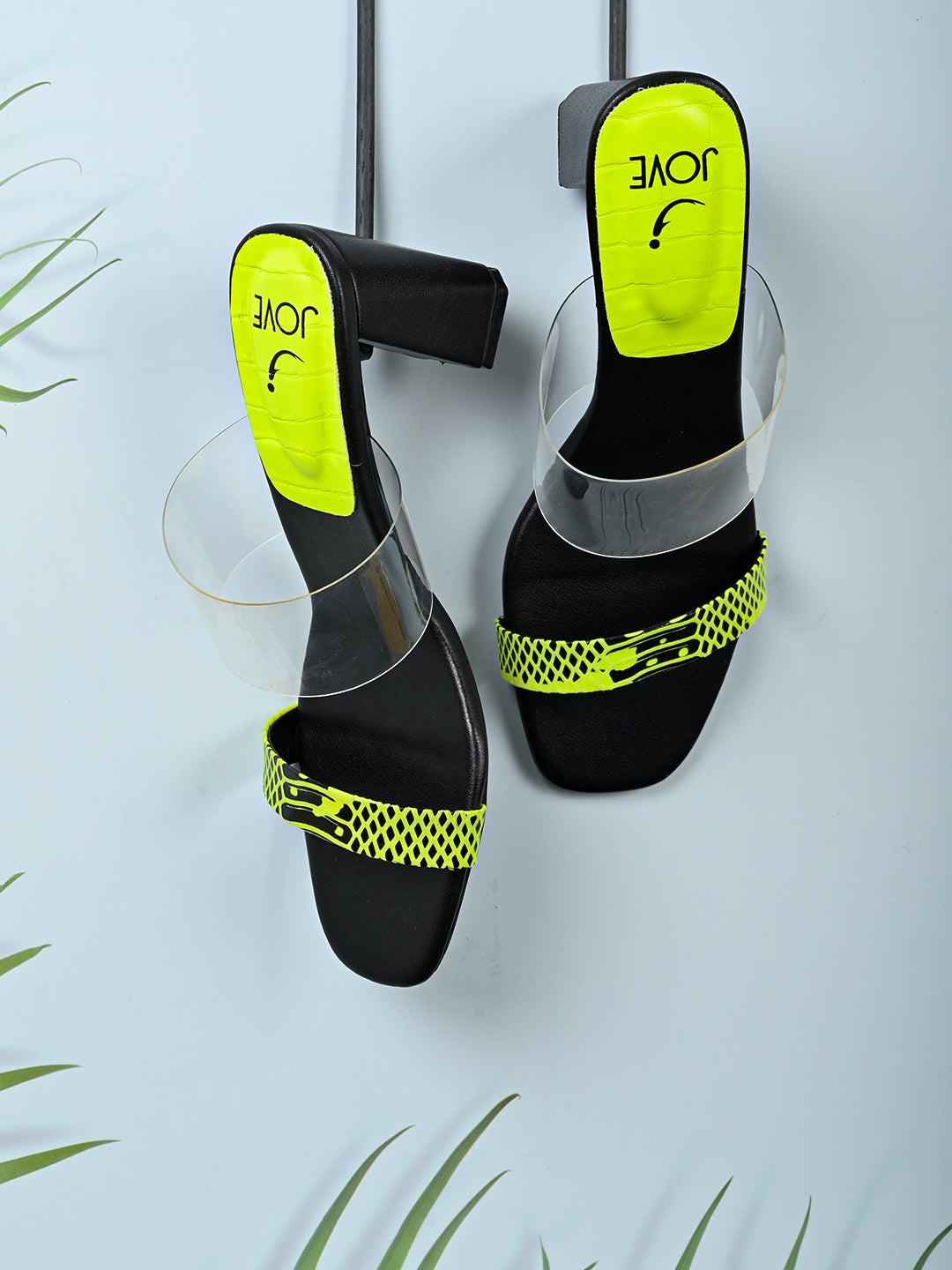 Footwear, Women Footwear, Fluorescent Green Sandals