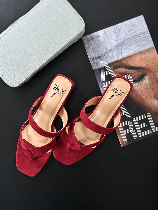 Footwear, Women Footwear, Maroon Sandals