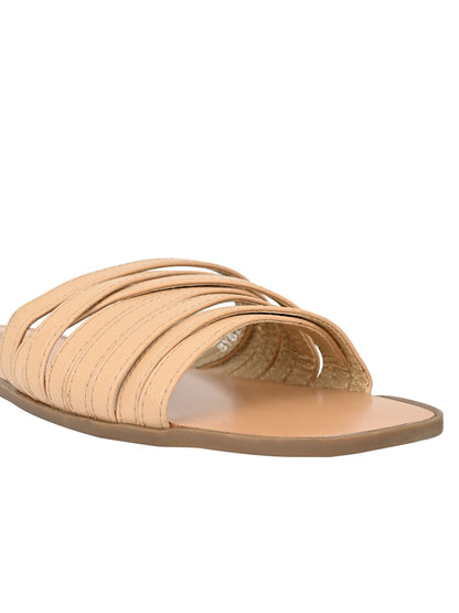 Footwear, Women Footwear, Beige Open Toe Flats