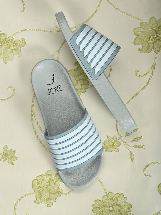 Footwear, Women Footwear, Grey Slides