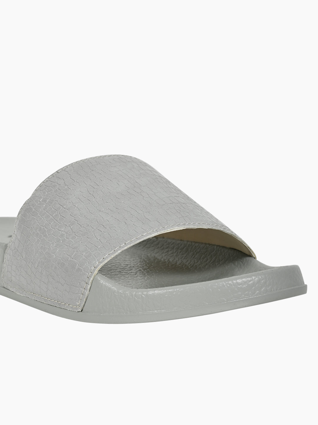 Footwear, Women Footwear, Grey Slides