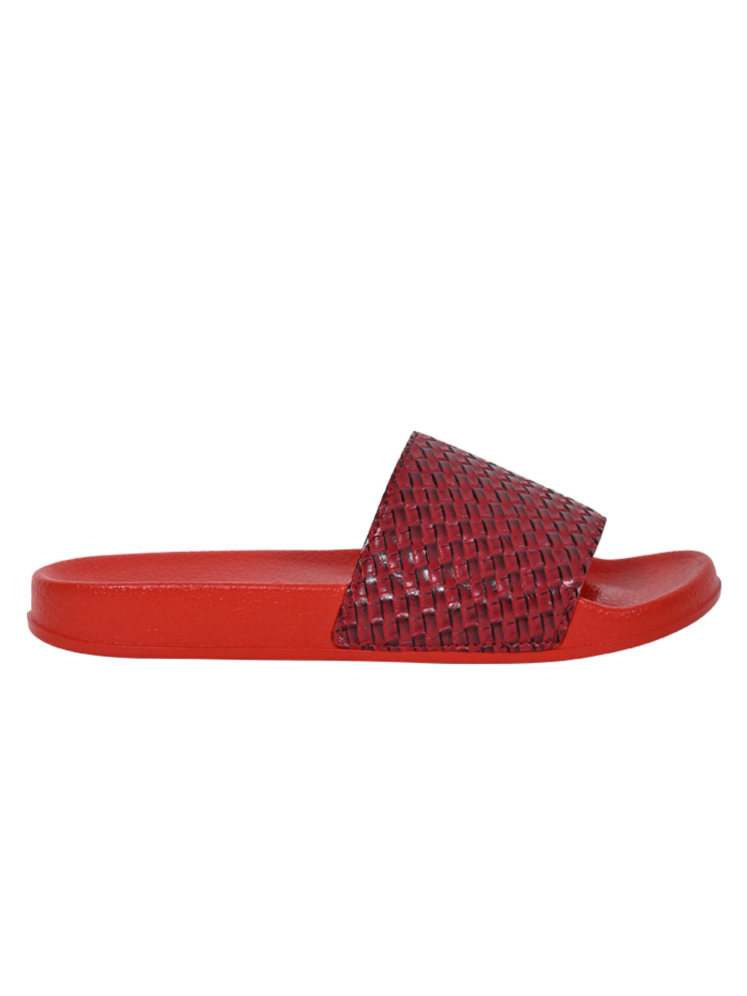 Footwear, Women Footwear, Red Slides