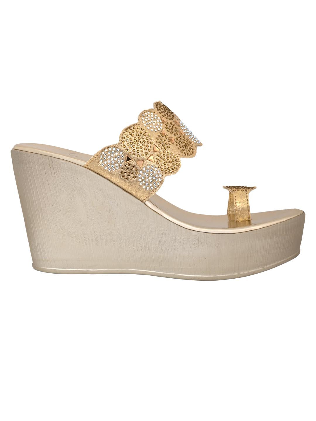 Footwear, Women Footwear, GOLD, One Toe Heel Sandals