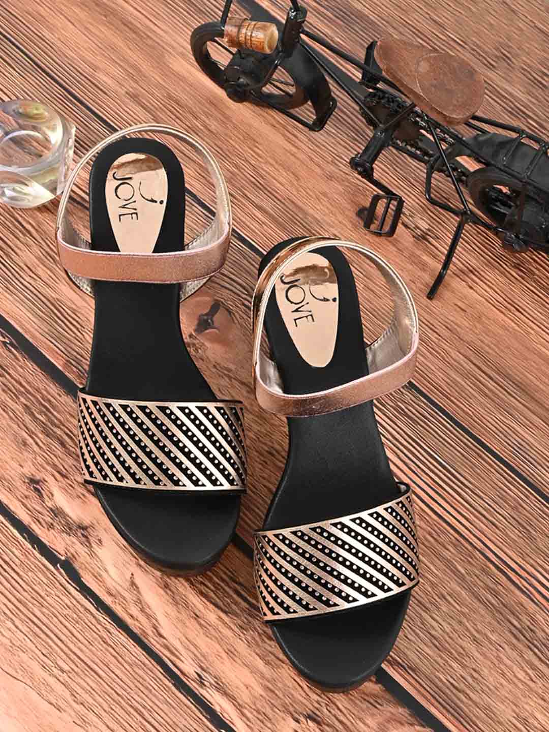 Footwear, Women Footwear, Rose Gold Sandals