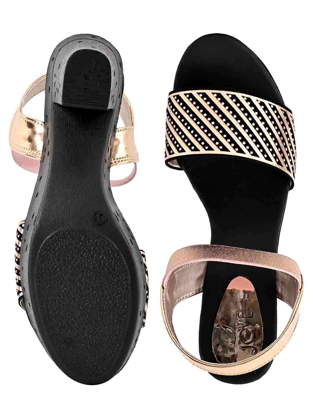 Footwear, Women Footwear, Rose Gold Sandals