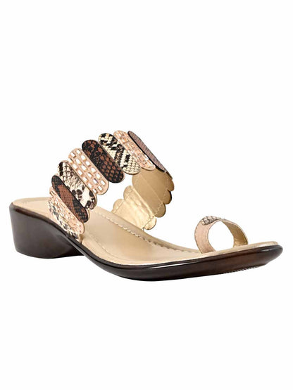 Footwear, Women Footwear, Golden Sandals