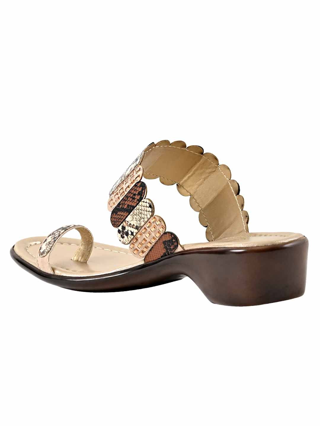 Footwear, Women Footwear, Golden Sandals