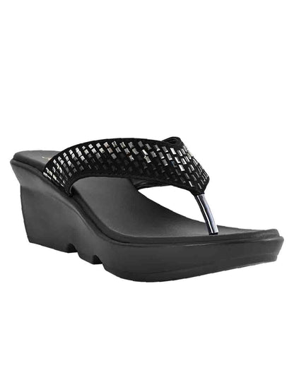 Footwear, Women Footwear, Black Wedges