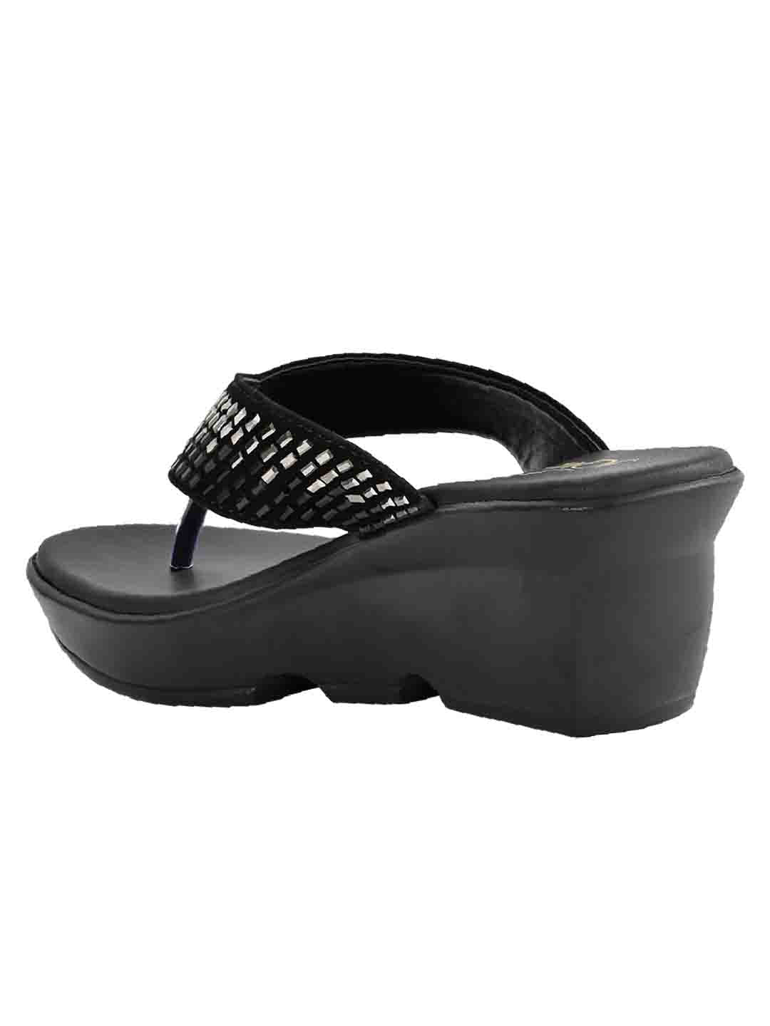 Footwear, Women Footwear, Black Wedges