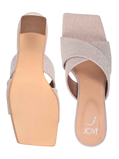 Footwear, Women Footwear, Rose Gold Sandals