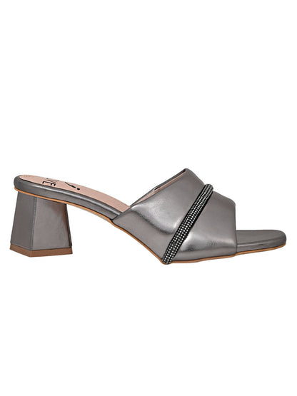 Footwear, Women Footwear, PEWTER, Heel Sandals