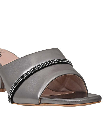 Footwear, Women Footwear, PEWTER, Heel Sandals