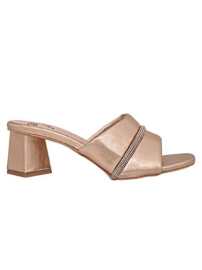 Footwear, Women Footwear, ROSE GOLD, Heel Sandals