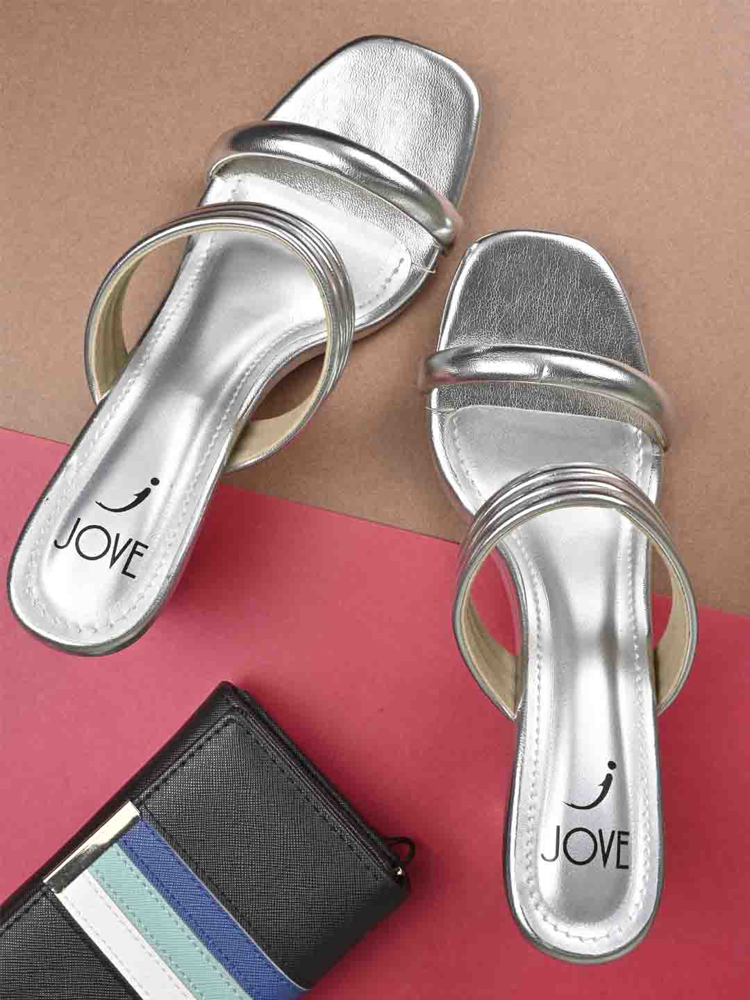 Footwear, Women Footwear, SILVER,Heels,Sandals