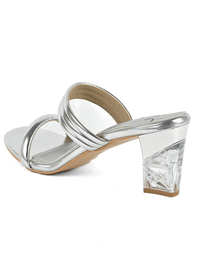 Footwear, Women Footwear, SILVER,Heels,Sandals