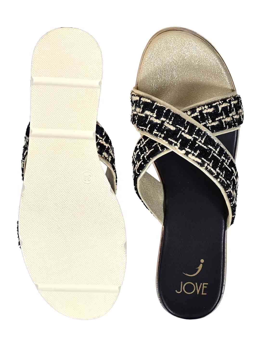 Footwear, Women Footwear, BLACK/GOLD, Platform Sandals