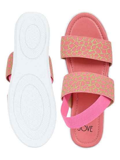 Footwear, Women Footwear, Pink Sandals